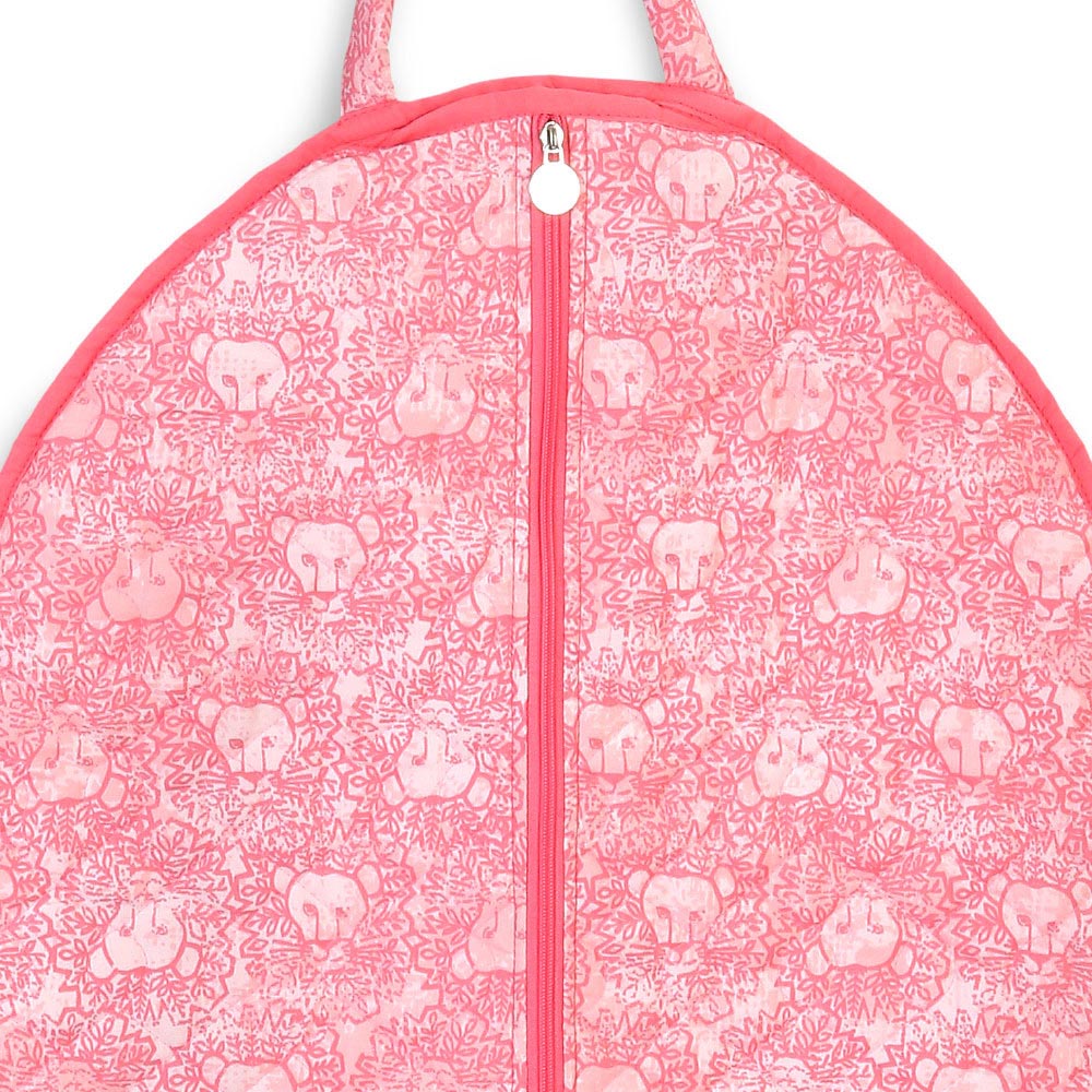 lion around pink quilted small garment