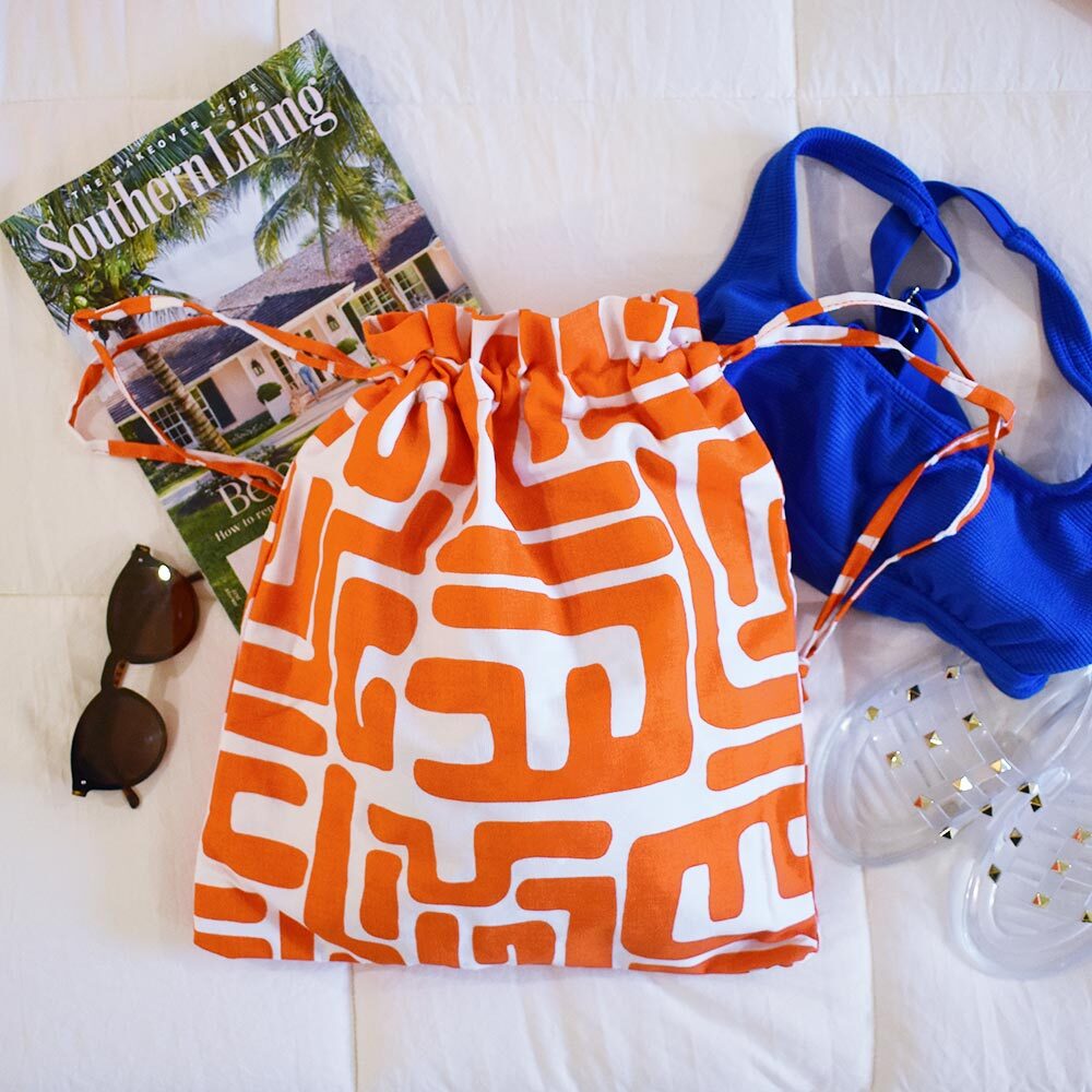 cape town orange bikini bag