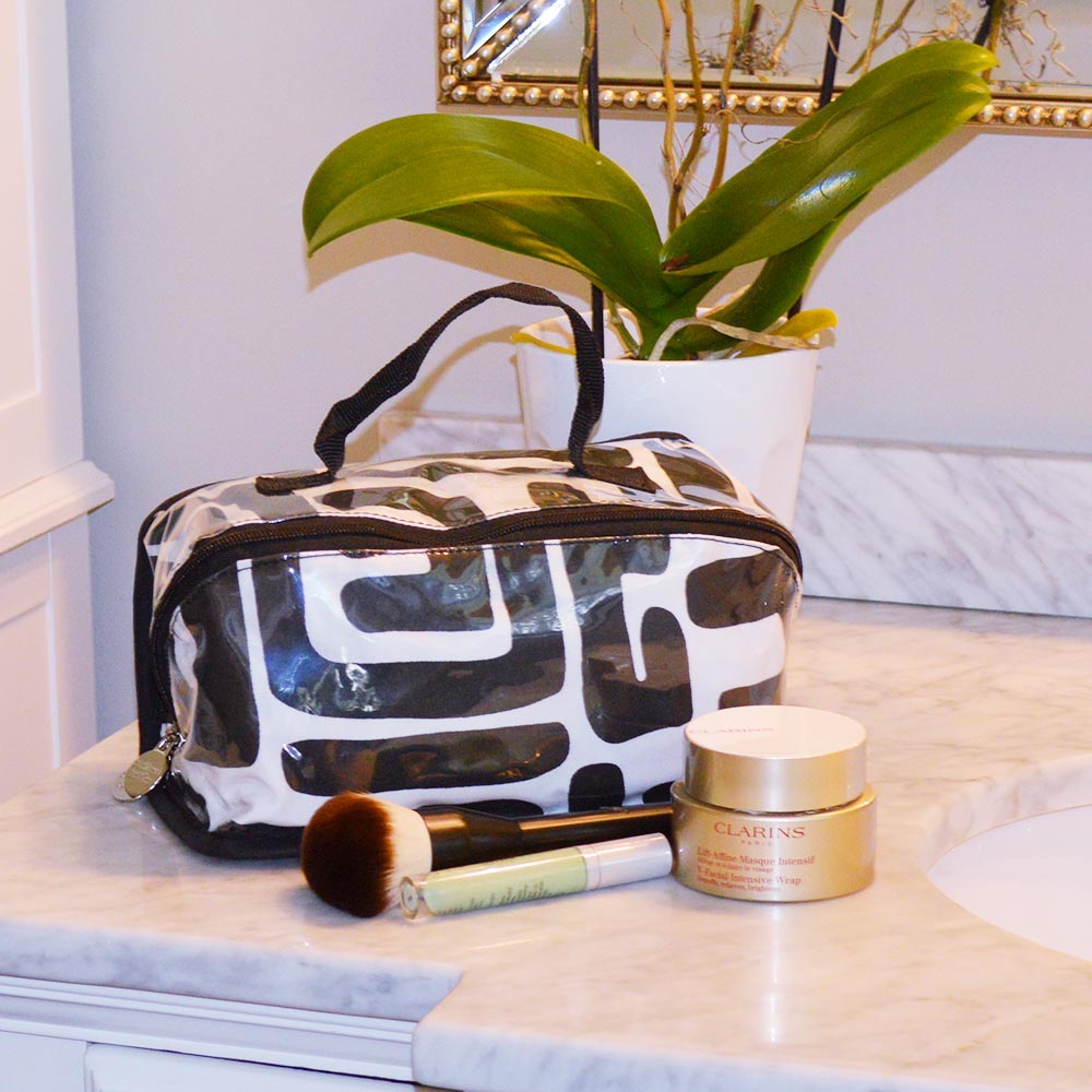 cape town black counter cosmetic bag