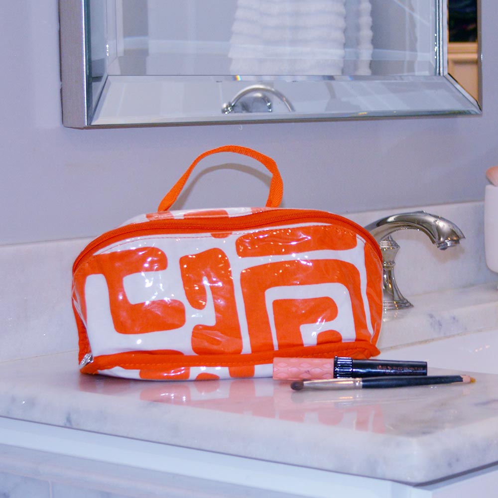 cape town orange counter cosmetic bag
