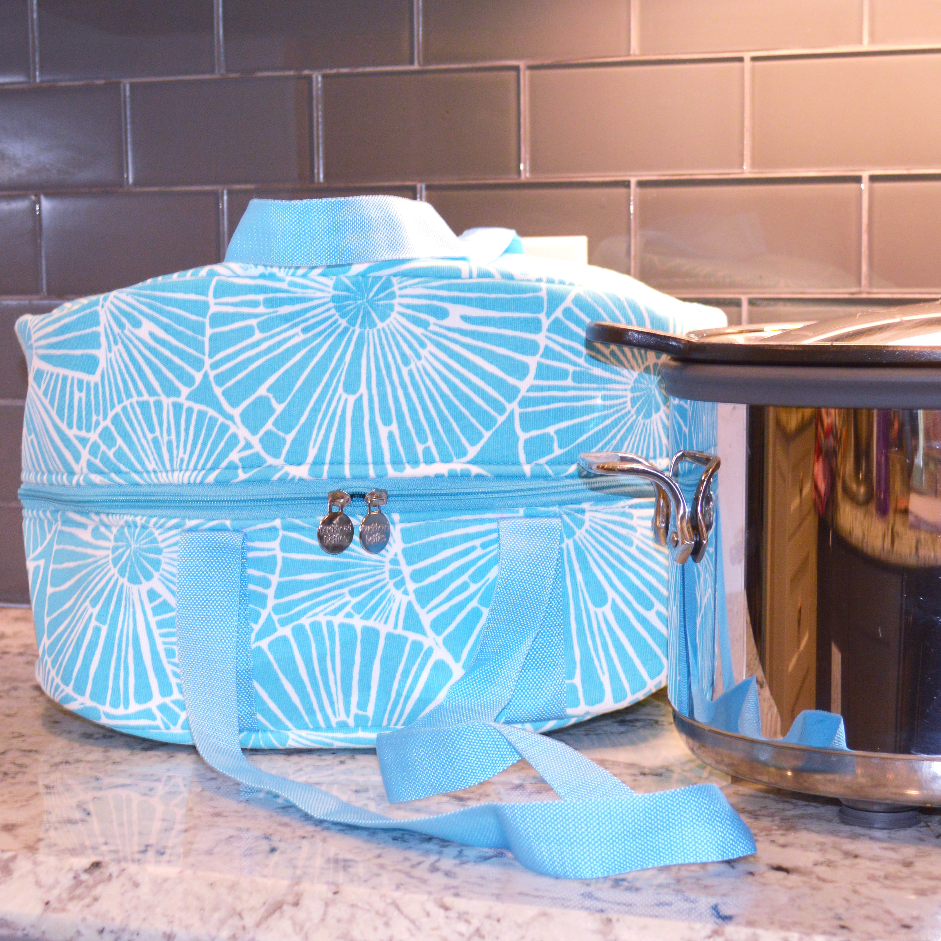 full circle turquoise crockpot carrier