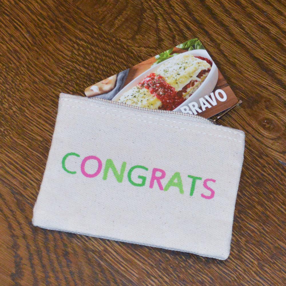 gift card holder congrats with color