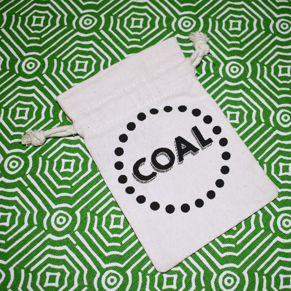 gift card holder with drawstring coal