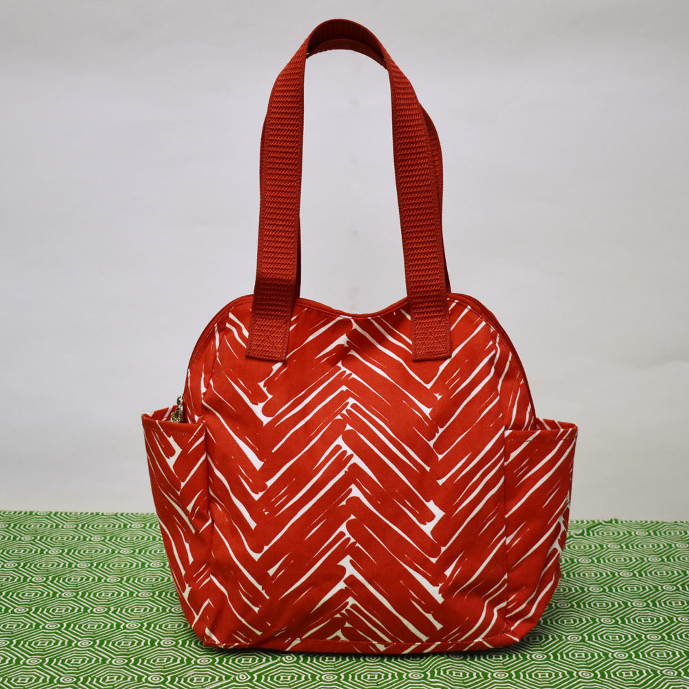 twill do red high roller tote