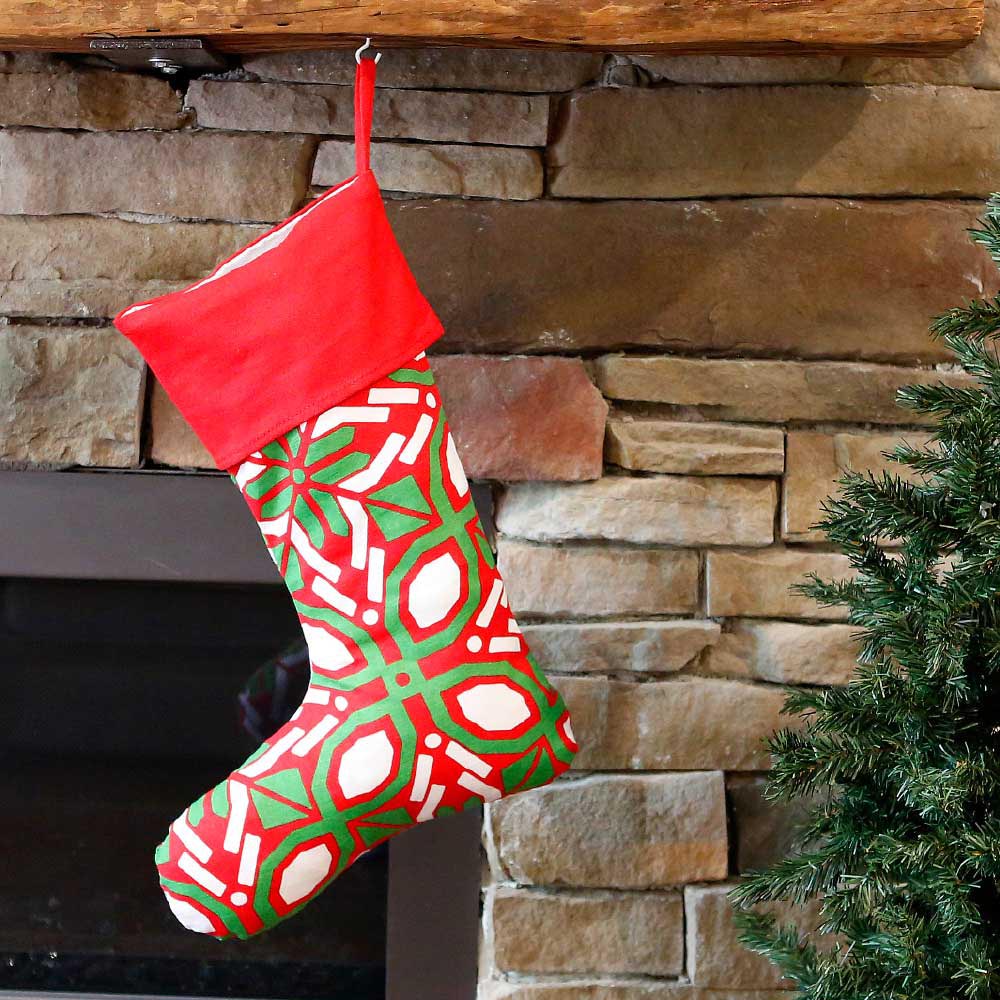 cantina holiday stocking w/red top