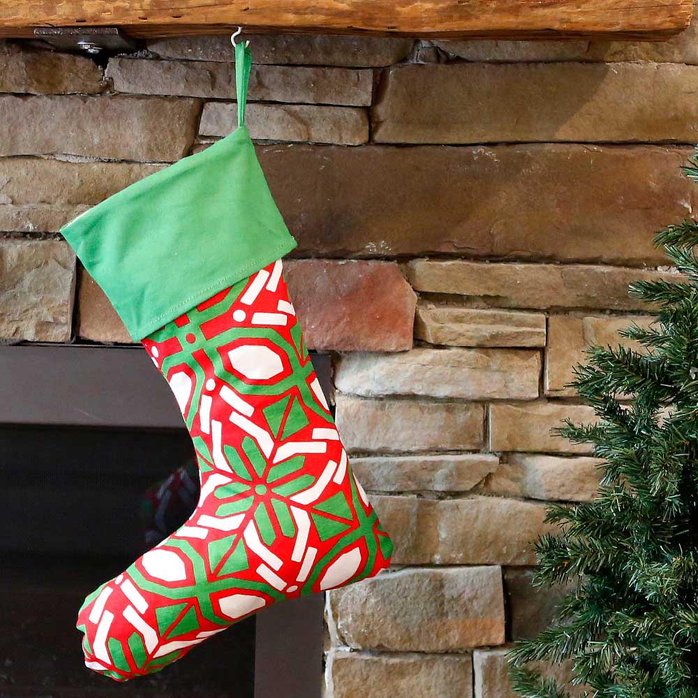 cantina holiday stocking w/green top