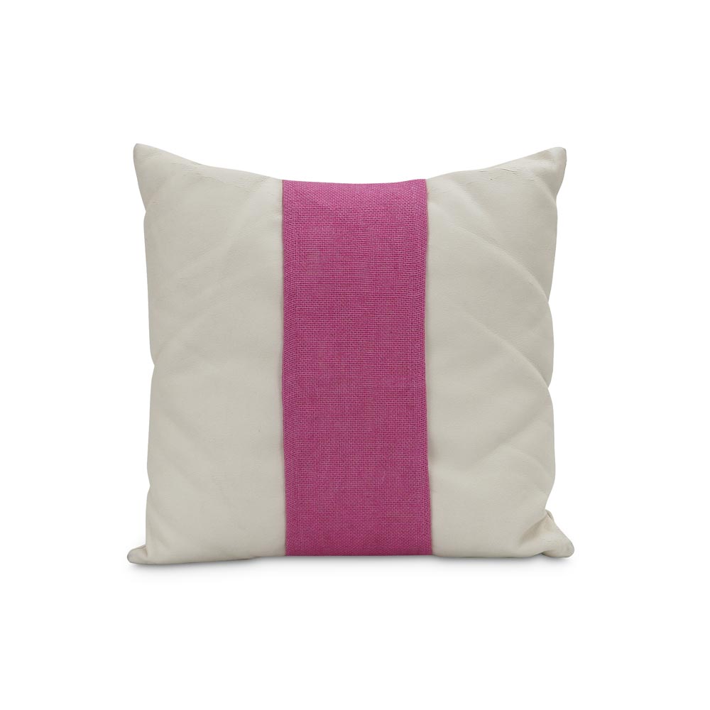 jute pillow band pink, fits standard 16
