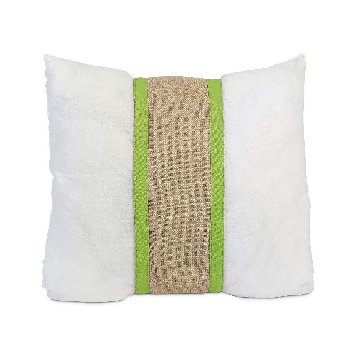 khaki jute pillow band w/ lime, fits standard 16