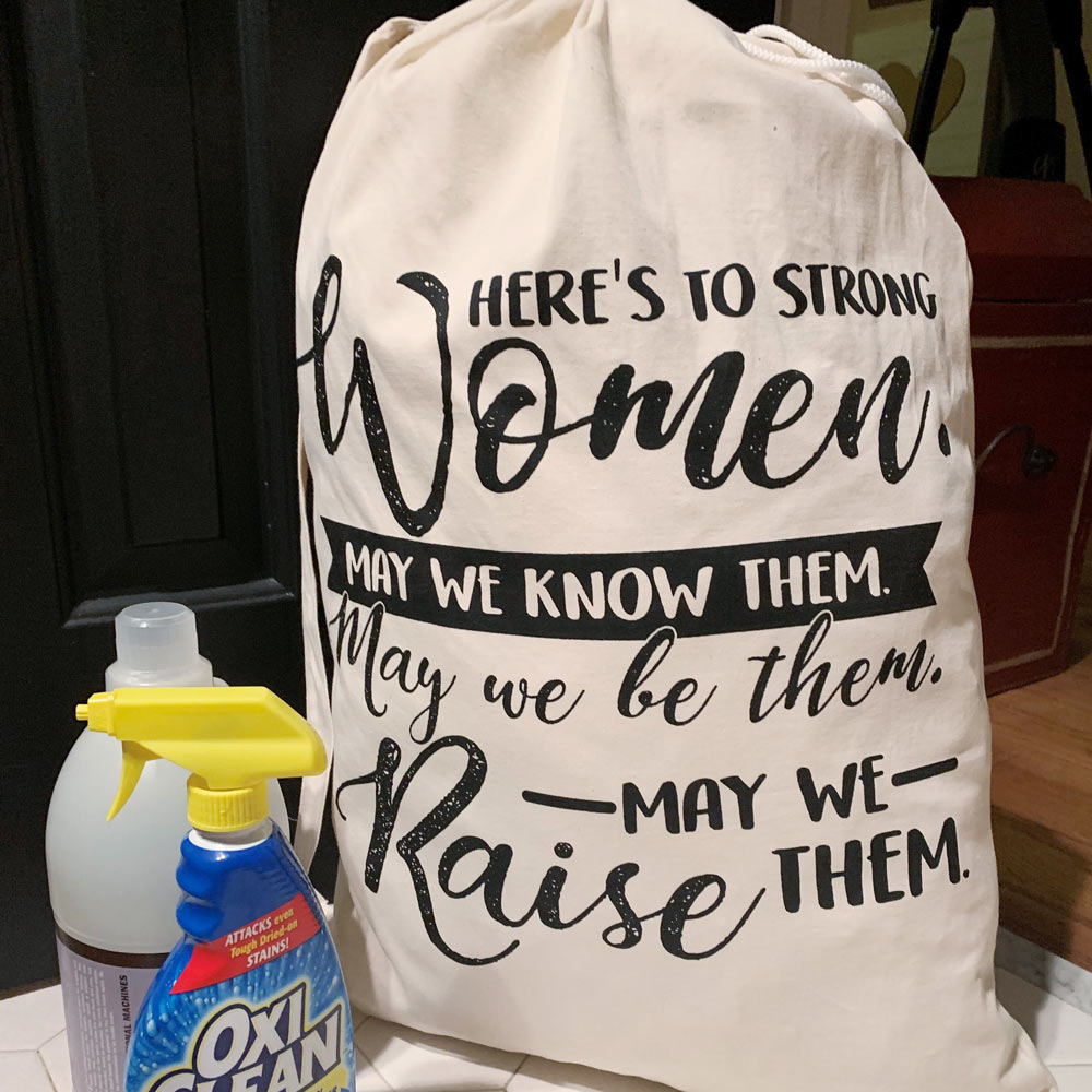 laundry bag with strap women