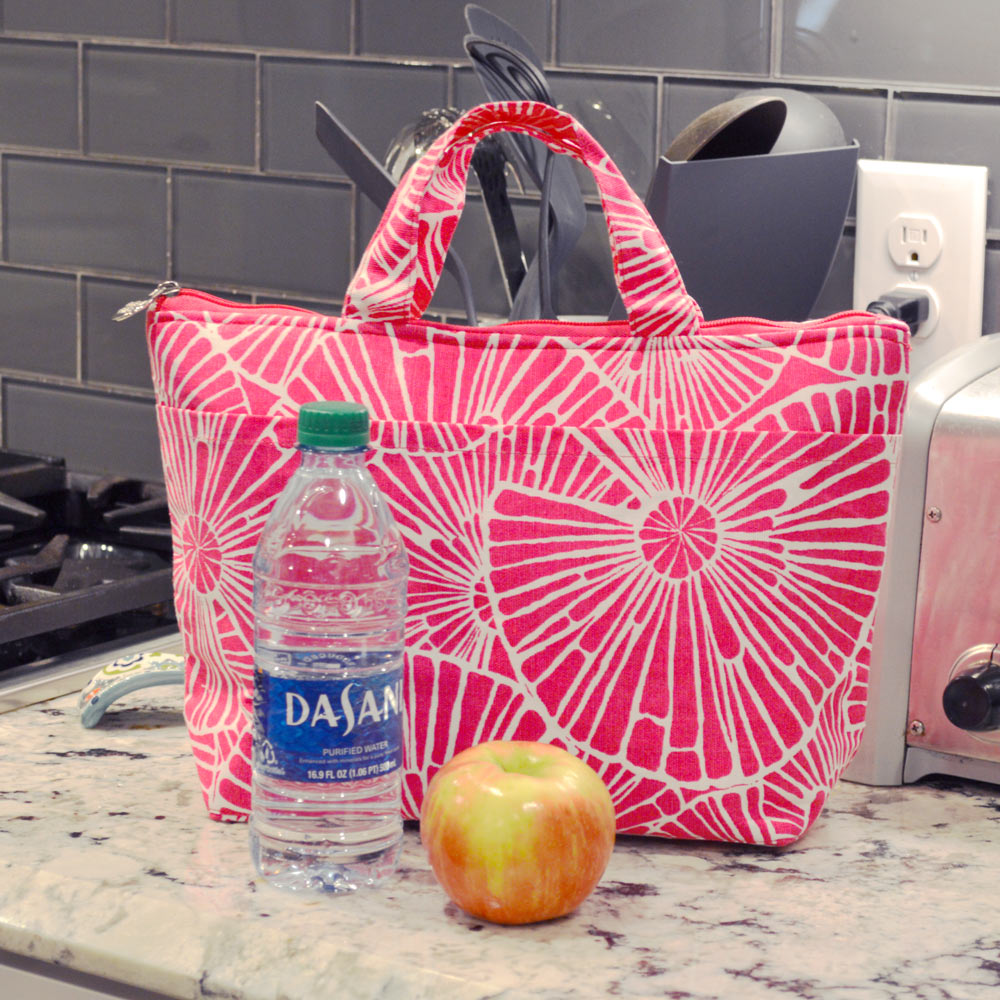 full circle pink lunch tote