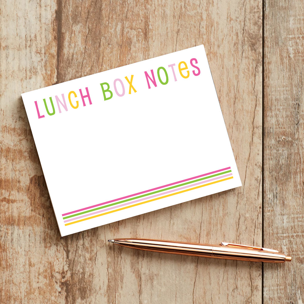 lunch box notes pink notepad