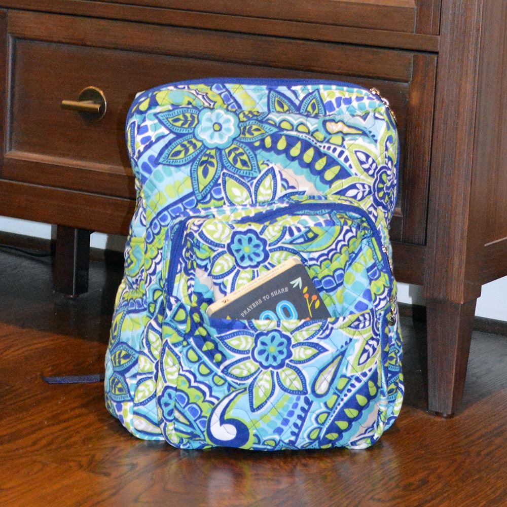 turqs and caicos quilted backpack