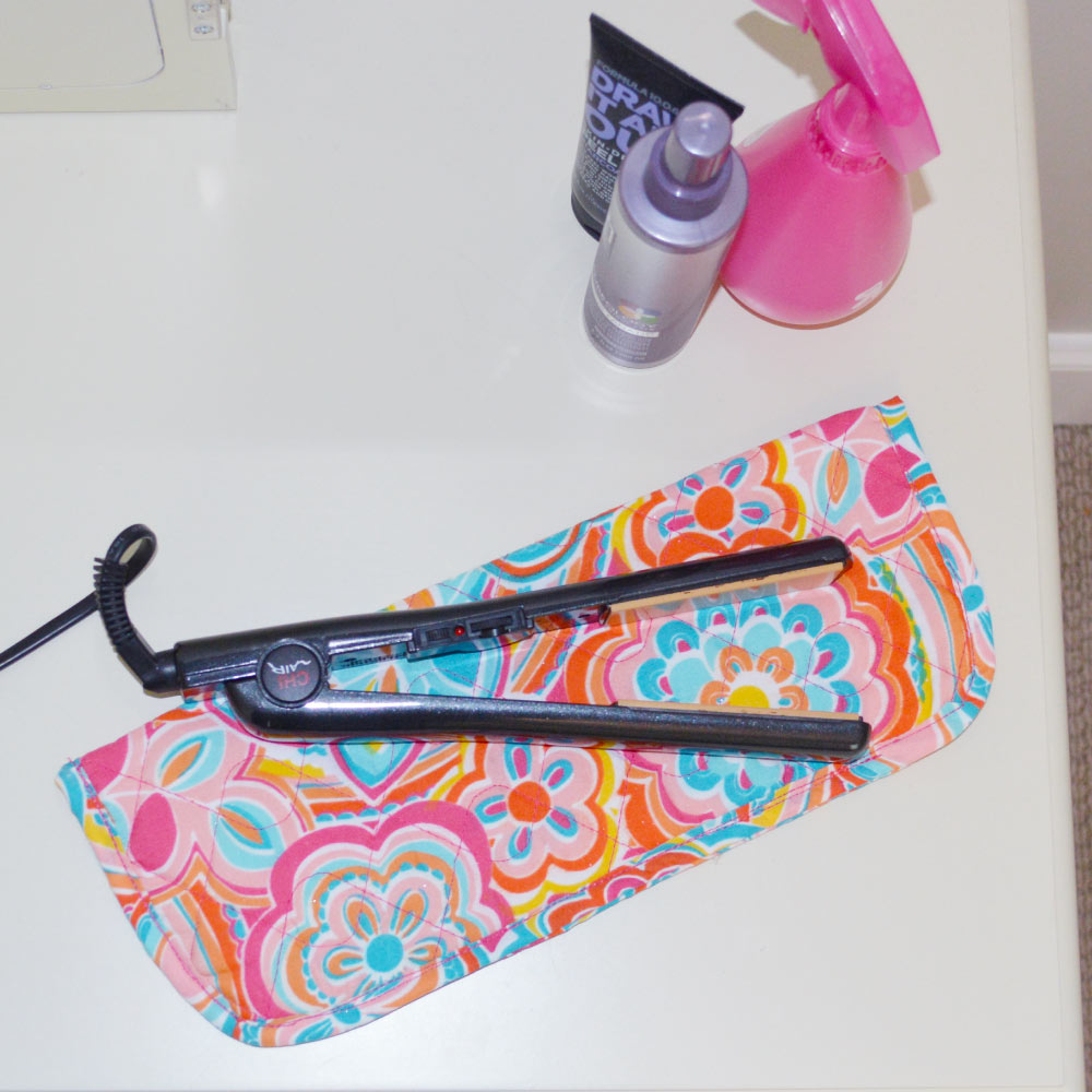 flower power quilted flat iron