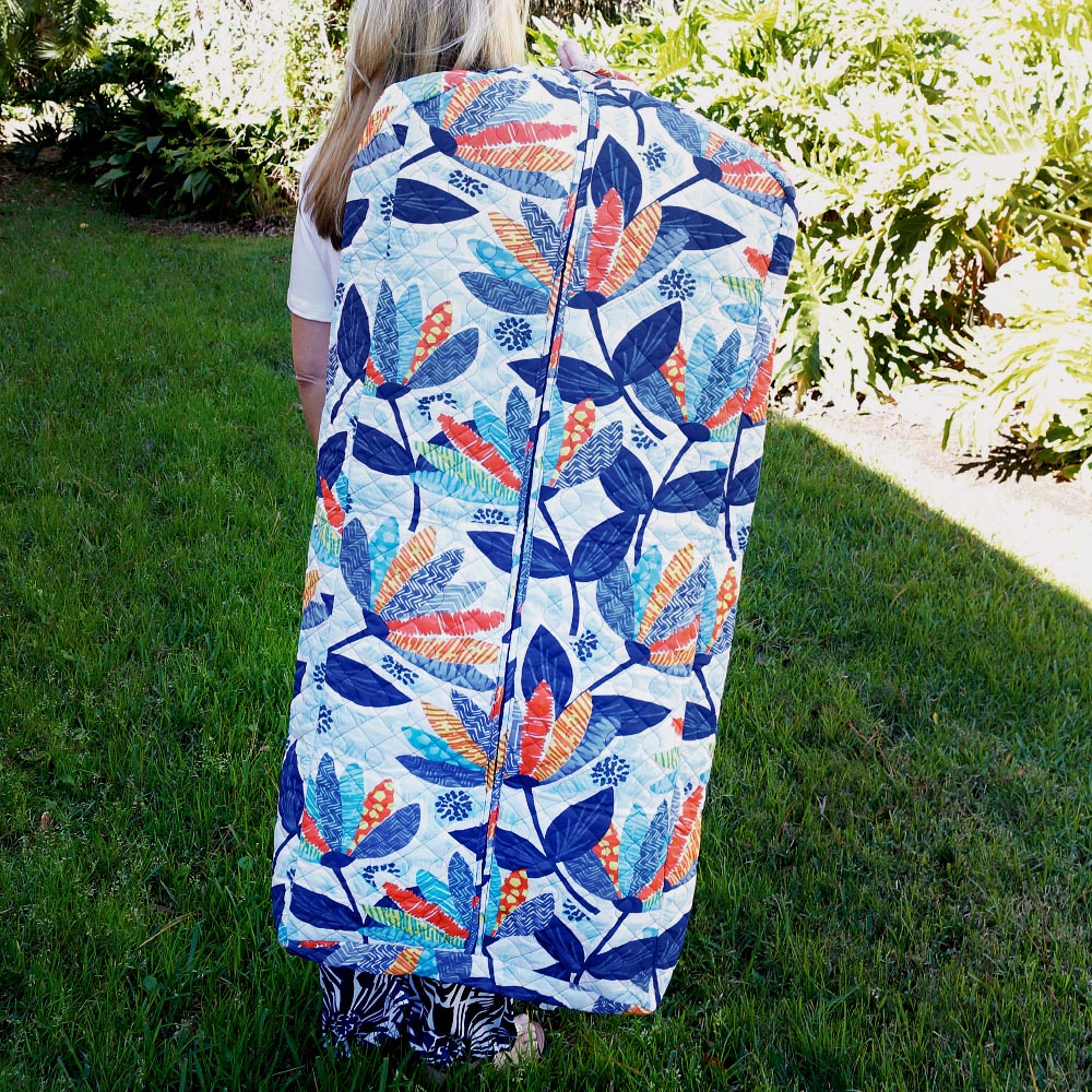 lei'd back quilted garment bag