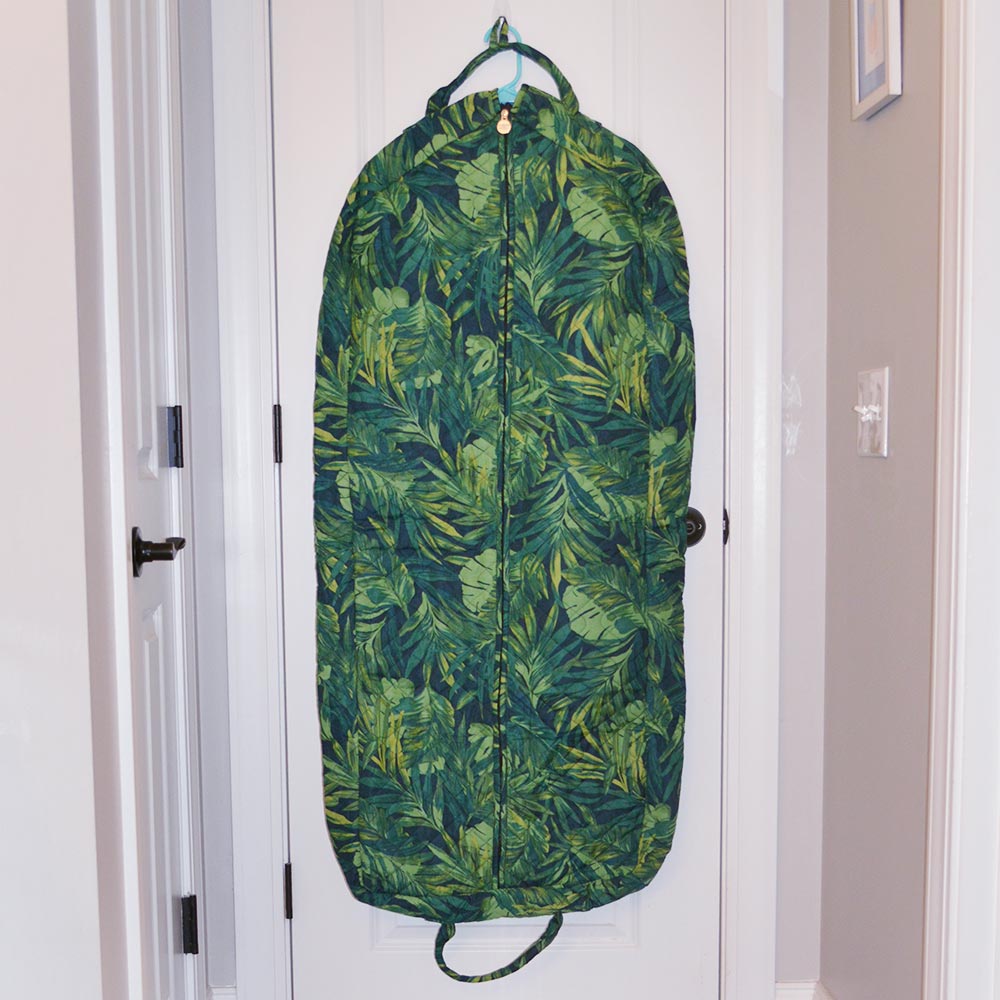 fern quilted garment bag